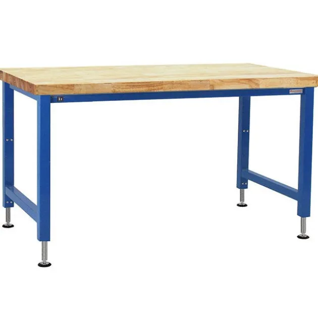 Adams Butcher Block Top Electric Height Adjustable Workbench