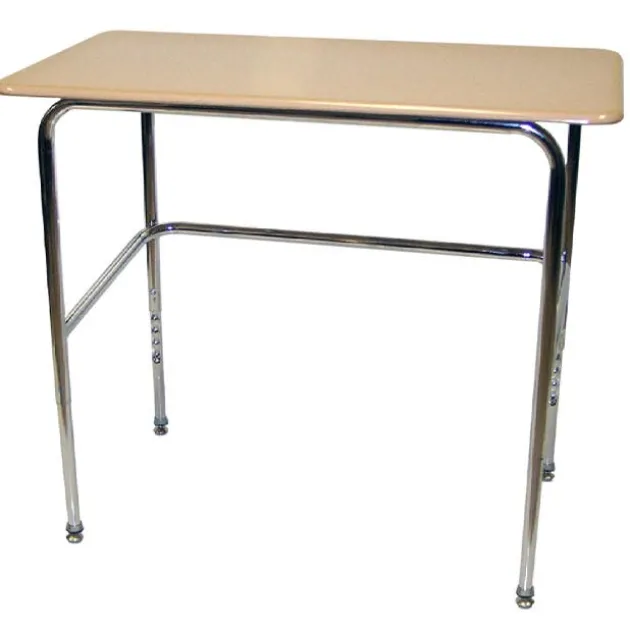 Adjustable-Height ADA-Compliant Student Desk with Hard Plastic Top - 27"-34"H