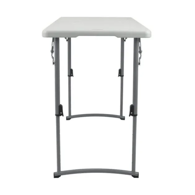 Adjustable Height Fold In Half Plastic Folding Table - 24"D x 48"L x 22"-35"H