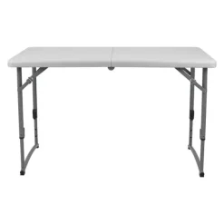 Adjustable Height Fold In Half Plastic Folding Table - 24