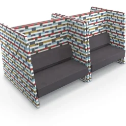 Akt High Back Loveseat Soft Seating Privacy Package