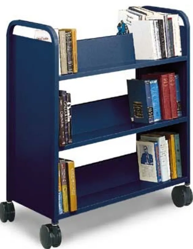 All Welded Buffalo Booktruck w/ 6 Slanted Shelves