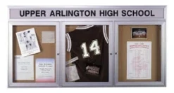 Aluminum Frame Bulletin Board w/Header for Indoor Use