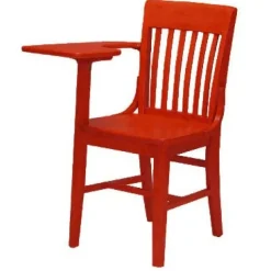 Americana Solid Oak Tablet Arm Chair