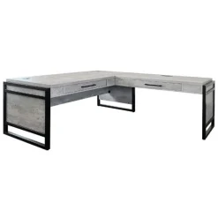 Artisan Collection L-Shaped Executive Office Desk with Bookcase