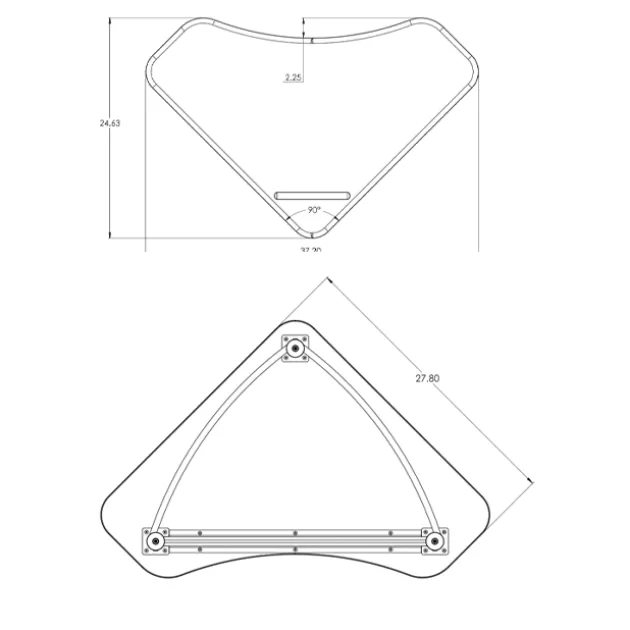 Astute Flex Boomerang Hard Plastic Collaborative Student Desks, 2-Pack