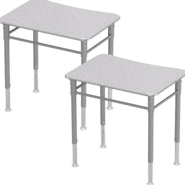 Astute Flex Rectangle Hard Plastic Student Desk 2-Pack