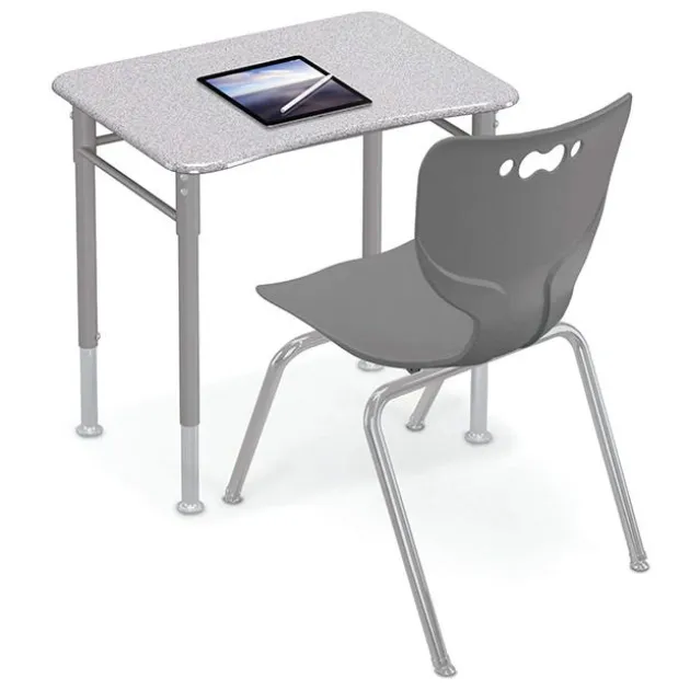 Astute Flex Rectangle Hard Plastic Student Desk 2-Pack
