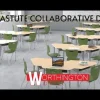 Astute Monroe Hard Plastic Collaborative 2-Pack Student Desks