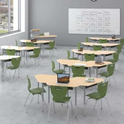 Astute Monroe Hard Plastic Collaborative 2-Pack Student Desks