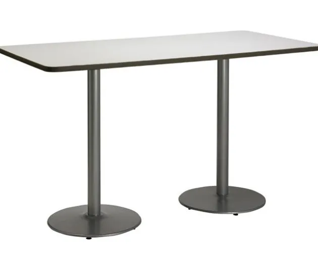 Bar Height Cafe Table with Six Lola Stools - 36'' X 72'' Rectangle