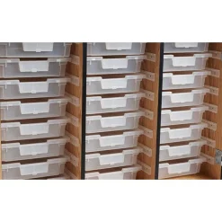 Bin Storage Mobile Science Cabinet with Chem-Res Top (48