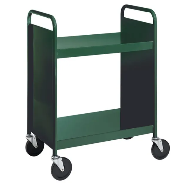 Book Truck w/ 3 Flat Top Shelves - 38"H