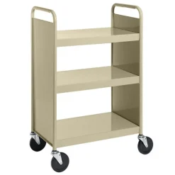 Book Truck w/ 3 Flat Top Shelves - 43"H