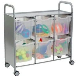 Callero Silver Triple Cart w/ Trays
