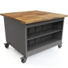 Cascade Maker Table with Butcher Block Top