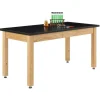 ChemGuard Top, Adjustable Wooden Leg Science Table (30'' D X 60'' W)