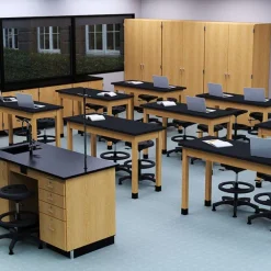 Chemguard Top, Hardwood Science Lab Table (42'' D X 72'' W)