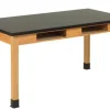 ChemGuard Top Hardwood Science Lab Table with Book Compartments (24'' D X 54'' W)