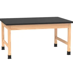 Chemguard Top, Hardwood Science Lab Table (42'' D X 48'' W)