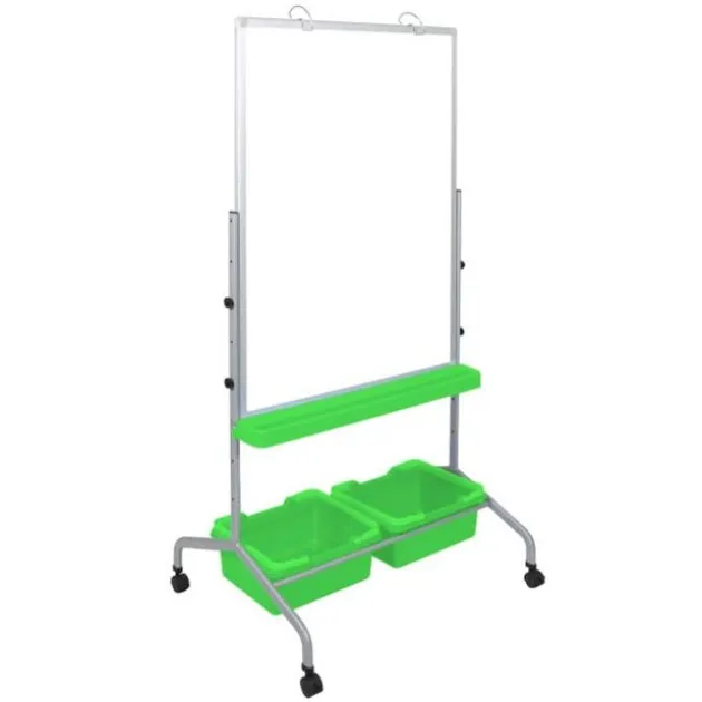 Classroom Chart Stand with Storage Bins