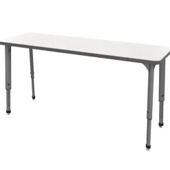 Classroom Set - 8 Apex Stack Chairs (18'' - 5th-Adult) & 4 Double Dry Erase Desks (60'' x 20'')