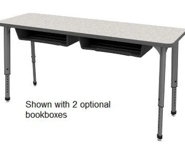 Classroom Set - 8 Apex Stack Chairs (18'' - 5th-Adult) & 4 Double Dry Erase Desks (60'' x 20'')