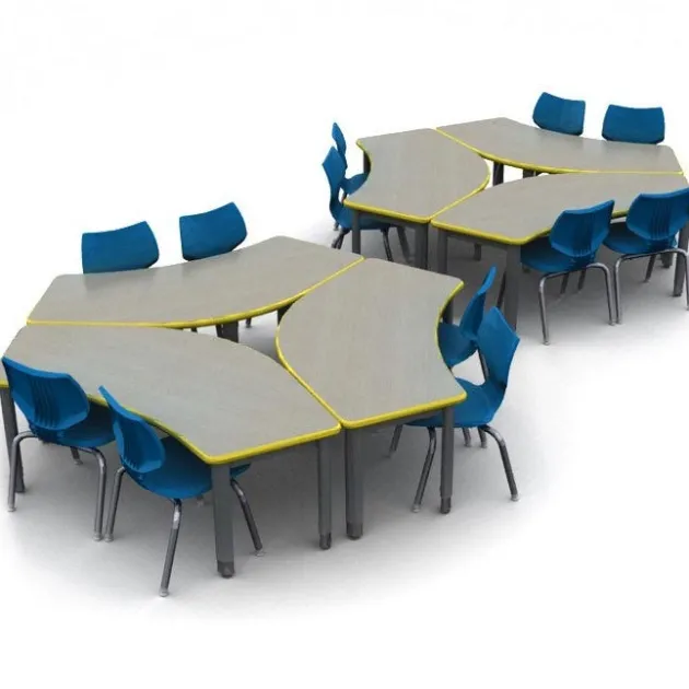 Classroom Set - 72'' Crescent Tables & Flavors Chairs