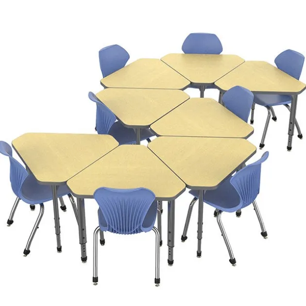 Classroom Set- 8 Gem Desks & Apex Chairs