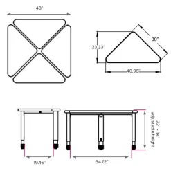 Classroom Set of 20 Wing Desks