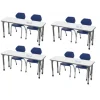 Classroom Set - Premier Double Rectangle Dry Erase Desks & Apex Chairs Package