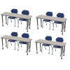 Classroom Set - Premier Double Rectangle Desks & Apex Chairs Package