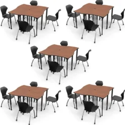 Classroom Set - Premier Rectangle Desk and Premier Chair Package
