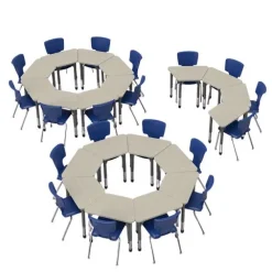 Classroom Set - Premier Trapezoid Desks & Premier Chairs Package