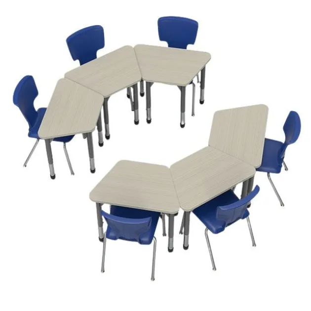 Classroom Set - Premier Trapezoid Desks & Premier Chairs Package