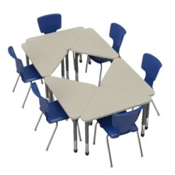 Classroom Set - Premier Triangle Desks & Premier Chairs Package