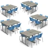 Classroom Set - 20 Silhouette Single Desks & 20 Flavors Chairs