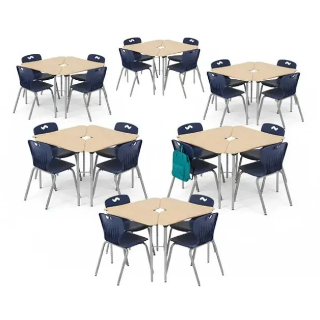 Classroom Set - 24 Stealth Student Desks & Ntersect Chairs