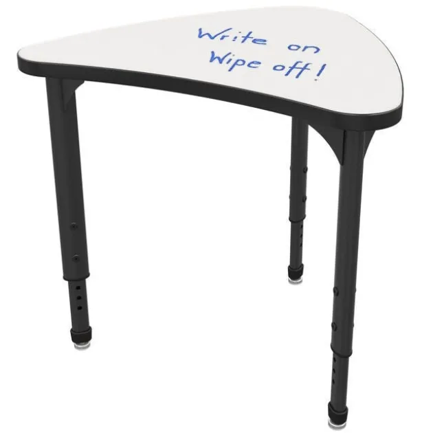 Classroom Set - 24 Student Chevron Dry Erase Apex Desks & 24 Apex Stack Chairs (18'' H -5th-Adult)