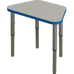 Classroom Set - 6 Trapezoid Synergy Student Desks and Stack Chairs