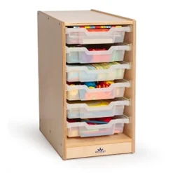 Clear Tray Rolling Storage Center