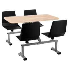 Cluster Swivel Booth with Butcher Block Top