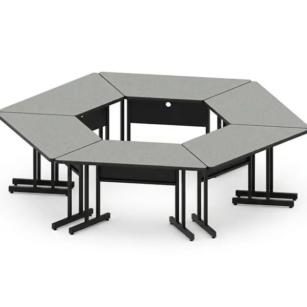 Collaborative Trapezoid Computer Tables