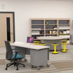 Compass Dual Cabinet Teacher Desks