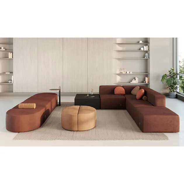 Conversa Collection 4-Seat Modular Lounge Seating & Occasional Table