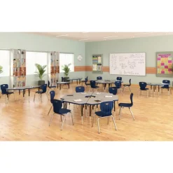 Corrella Height Adjustable Collaborative Desk Package w/ 24 Diamond Desks & 24 Chairs