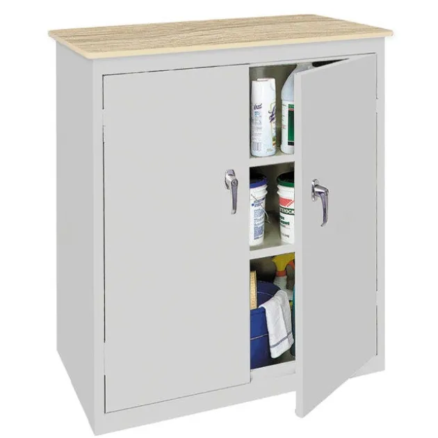 Counter Height Storage Cabinet with Laminate Top