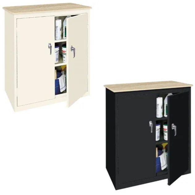Counter Height Storage Cabinet with Laminate Top