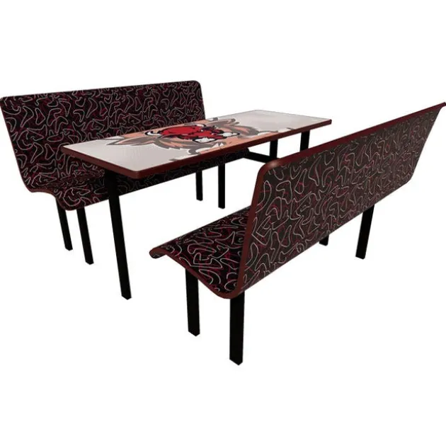 Customizable Booth Seating Cafeteria Table Unit (60'' W x 72'' L)