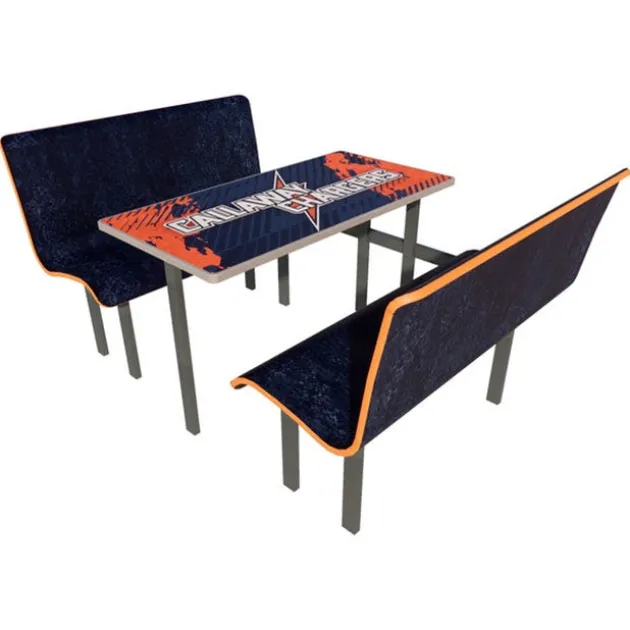 Customizable Booth Seating Cafeteria Table Unit (48'' W x 72'' L)